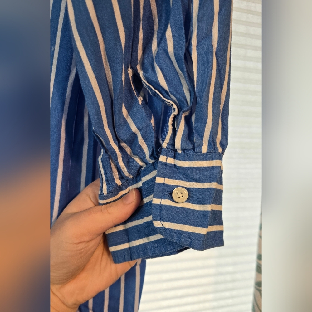 Lauren Ralph Lauren Striped Long Sleeved Sleep Dress Nightgown 💤 - Picture 9 of 11